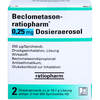 Beclometason-ratioph 0.25mg Dosieraerosol 400Huebe, 2 ST, ratiopharm GmbH