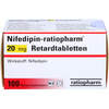 Nifedipin-ratiopharm 20 mg Retardtabletten, 100 st, ratiopharm GmbH
