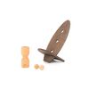 rollholz Balance Board Set klein Buche dunkeles Brett, 1 st, rollholz