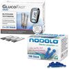 Glucofast Duo Blutzucker-Teststreifen und Nodolo Lanzetten im Kombiset 1 St