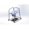 Antar Toilettenstuhl mit Rollen u .faltbar, max. Belastbarkeit: 150 kg, Gewicht: 3 kg 99 St