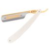 DOVO Solingen - Rasiermesser Bismarck 6/8", Karbon, vergoldet, Acryl, perla wei&szlig; Rasur 1 ct