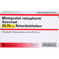 Metoprolol-ratiopharm Succinat 23.75 mg Retardtbl, 30 st, ratiopharm GmbH