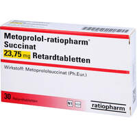 Metoprolol-ratiopharm Succinat 23.75 mg Retardtbl, 30 st, ratiopharm GmbH