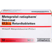 Metoprolol-ratiopharm Succinat 47.5 mg Retardtbl, 50 st, ratiopharm GmbH