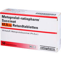 Metoprolol-ratiopharm Succinat 47.5 mg Retardtbl, 50 st, ratiopharm GmbH