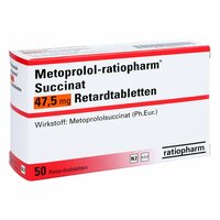 Metoprolol-ratiopharm Succinat 47.5 mg Retardtbl, 50 st, ratiopharm GmbH