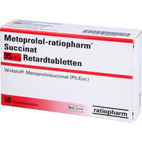 Metoprolol-ratiopharm Succinat 95 mg Retardtbl, 50 st, ratiopharm GmbH
