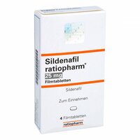 Sildenafil ratiopharm 25mg Filmtabletten, 4 Stk., ratiopharm GmbH