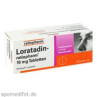 Loratadin-ratiopharm 10mg Tabletten, 50 Stück, ratiopharm GmbH