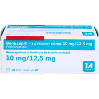 Benazepril-1 A Pharma comp 10/12.5mg Filmtabletten, 98 st, 1 A Pharma GmbH