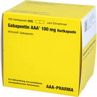Gabapentin AAA 100mg Hartkapseln, 100 st, Aaa - Pharma GmbH