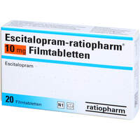 Escitalopram-ratiopharm 10 mg Filmtabletten, 20 Stk., ratiopharm GmbH