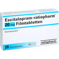 Escitalopram-ratiopharm 20 mg Filmtabletten, 20 Stk., ratiopharm GmbH