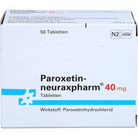 Paroxetin-neuraxpharm 40mg, 50 Stk., neuraxpharm Arzneimittel GmbH Paroxetin-neuraxpharm 40mg, 50 Stk., neuraxpharm Arzneimittel GmbH