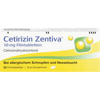 Cetirizin Zentiva 10 mg Filmtabletten, 20 Stk., Zentiva Pharma GmbH