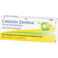 Cetirizin Zentiva 10 mg Filmtabletten, 20 Stk., Zentiva Pharma GmbH
