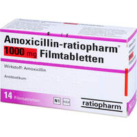 Amoxicillin-ratiopharm 1000mg Filmtabletten, 14 st, ratiopharm GmbH
