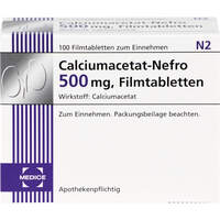 Calciumacetat-Nefro 500mg, 100 st, Medice Arzneimittel P&uuml;tter GmbH & Co. KG
