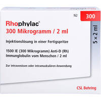 RHOPHYLAC 300 FERTIGSPR., 5x2 ml, Csl Behring GmbH