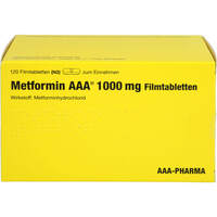 Metformin AAA 1000mg Filmtabletten, 120 st, Aaa - Pharma GmbH