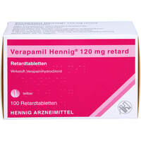 Verapamil Hennig 120mg retard Retardtabletten, 100 st, Hennig Arzneimittel GmbH & Co. KG