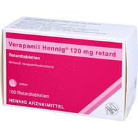 Verapamil Hennig 120mg retard Retardtabletten, 100 st, Hennig Arzneimittel GmbH & Co. KG
