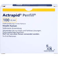 Actrapid Penfill 100I./ml Injekt.loesung in ZAM, 5x3 ml, Novo Nordisk Pharma GmbH