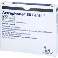 Actraphane 50 Penfill 100I./ml Injekt.susp. in ZAM, 5x3 ml, Novo Nordisk Pharma GmbH