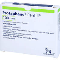 Protaphane Penfill 100I./ml Injekt.susp. in ZAM, 5x3 ml, Novo Nordisk Pharma GmbH