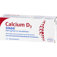 Calcium D3 STADA 600mg/ 400 I.E. Kautabletten, 50 Stk., STADA Consumer Health Deutschland GmbH