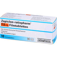 Zopiclon-ratiopharm 7.5mg Filmtabletten, 10 Stk., ratiopharm GmbH