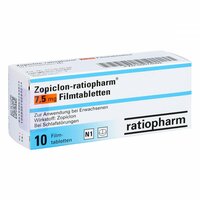 Zopiclon-ratiopharm 7.5mg Filmtabletten, 10 Stk., ratiopharm GmbH