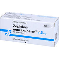 Zopiclon-neuraxpharm 7.5mg, 20 st, neuraxpharm Arzneimittel GmbH