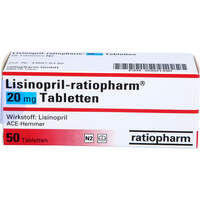 Lisinopril-ratiopharm 20mg Tabletten, 50 st, ratiopharm GmbH