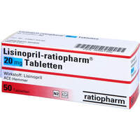 Lisinopril-ratiopharm 20mg Tabletten, 50 st, ratiopharm GmbH