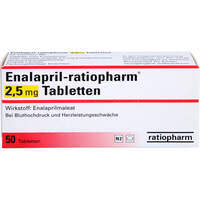 Enalapril-Ratiopharm 2.5mg Tabletten, 50 st, ratiopharm GmbH