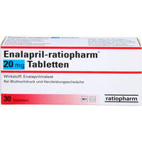 Enalapril-ratiopharm 20mg Tabletten, 30 st, ratiopharm GmbH