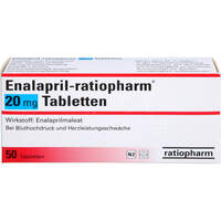 Enalapril-ratiopharm 20mg Tabletten, 50 st, ratiopharm GmbH