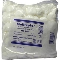 MULLTUPFER HANDGEF.UNSTERIL PFLAUMENGR.20x20CM, 100 st, Kerma Verbandstoff GmbH