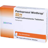 Pantoprazol Winthrop 20mg magensaftresistente Tab, 14 st, Zentiva Pharma GmbH