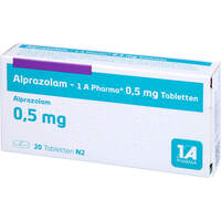 Alprazolam - 1 A Pharma 0.5mg Tabletten, 20 Stk., 1 A Pharma GmbH