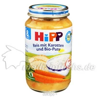 HIPP 6530 Feiner Reis m.Karotten und BIO-Pute, 220 Gramm, Hipp GmbH & Co.Vertrieb KG