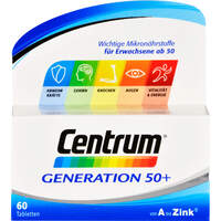 CENTRUM Gen.50+ A-Zink+FloraGlo Lutein Caplette, 60 Stk., Pfizer Consumer Healthcare GmbH