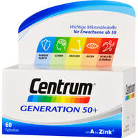 CENTRUM Gen.50+ A-Zink+FloraGlo Lutein Caplette, 60 Stk., Pfizer Consumer Healthcare GmbH
