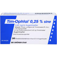 Tim Ophtal 0.25% sine, 30x0.5 ml, Dr. Winzer Pharma GmbH
