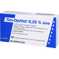 Tim Ophtal 0.25% sine, 30x0.5 ml, Dr. Winzer Pharma GmbH