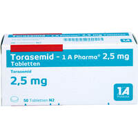 Torasemid - 1 A Pharma 2.5 mg Tabletten, 50 st, 1 A Pharma GmbH