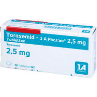 Torasemid - 1 A Pharma 2.5 mg Tabletten, 50 st, 1 A Pharma GmbH