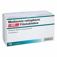Metformin-ratiopharm 1.000mg Filmtabletten, 120 Stk., ratiopharm GmbH